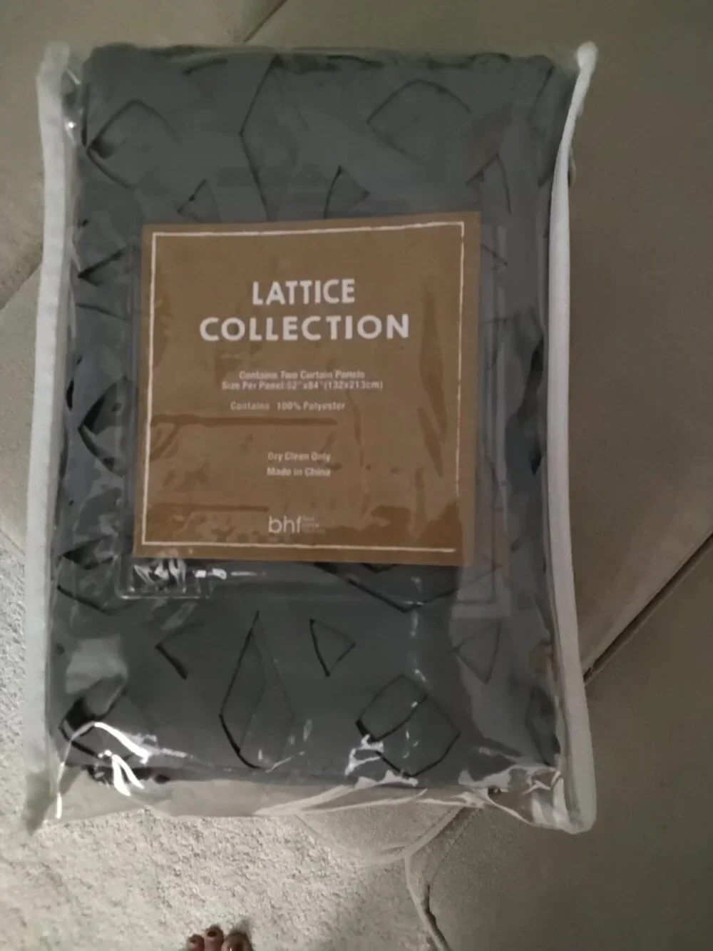 Curtains grey set of 2 New in original package.